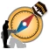 Richting digitale gyrokompas icon