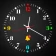 Relógio digital de neon icon