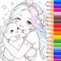 色塗り絵:イラストお絵描きぬりえパズルASMRゲーム