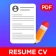 Criar Currículo com IA, CV PDF icon