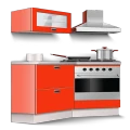 Progetto di cucina e arredo 3D