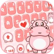 Pink Cute Hippo Thema icon