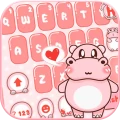 Teclado Pink Cute Hippo