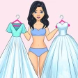 Jogo Vestir Boneca Adesivo DIY icon