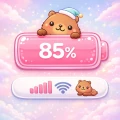 かわいい絵文字バッテリー