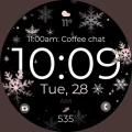 Snowflake rose gold watch face