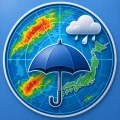 雨雲レーダー:気象庁データに基づく天気予報と雨通知