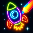Doodle Arte: Brilho Neon icon
