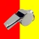 Whistle, Yellow & Red Card icon