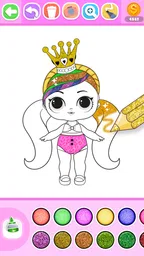 Colorear Princesas con Brillo 2