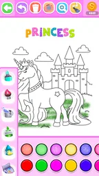 Colorear Princesas con Brillo 4