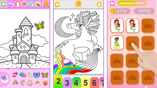 Colorear Princesas con Brillo 8