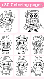 Juego de colorear labubu 4