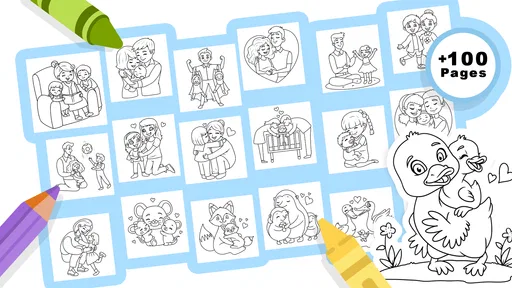 Family Love Coloring Book 8