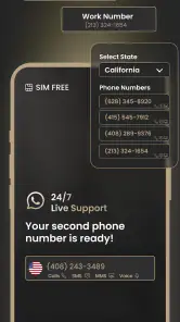 2nd Line+ Phone Number & eSIM screenshot