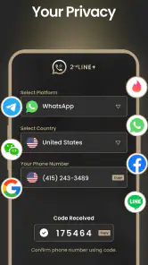 2nd Line+ Phone Number & eSIM screenshot