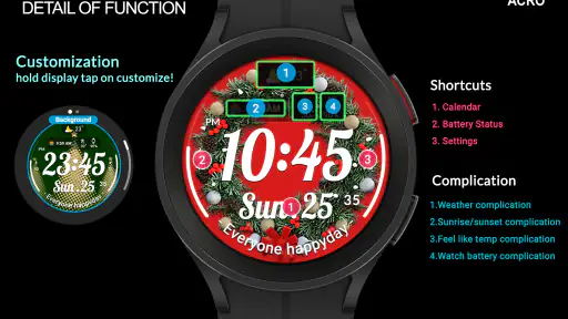 ACRO Happy Christmas Watchface 5