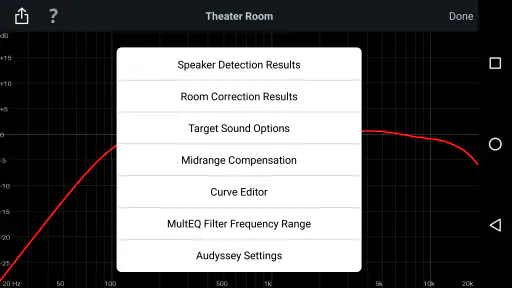 Audyssey MultEQ Editor app 3
