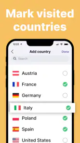 been: track visited countries screenshot