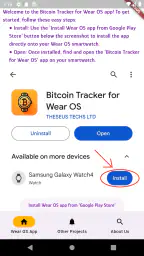 Bitcoin Price for Wear OS 3