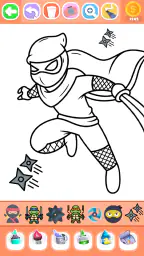 Boys Ninja Coloring & Memory 1