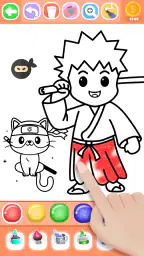 Boys Ninja Coloring & Memory 2