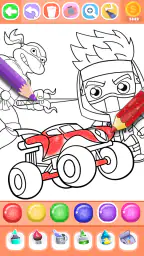 Boys Ninja Coloring & Memory 3