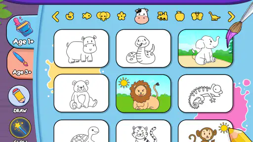 Coloring games for kids: 2-5 y 4