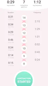 Contraction Timer & Counter 9m screenshot