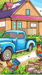 Country Farm Coloring Book 3