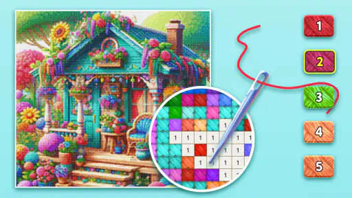 Cross Stitch: Color by Number 1
