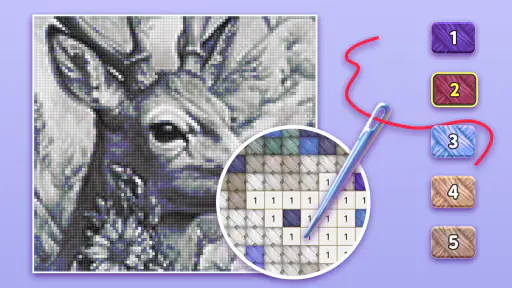 Cross Stitch: Color by Number 2
