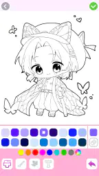 Cute Drawing : Anime Color Fan 2