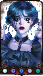 Dark, Horror Color by Number 5