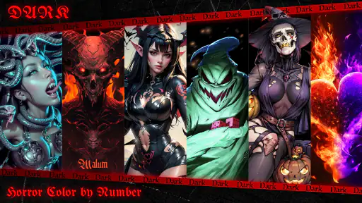 Dark, Horror Color by Number 7