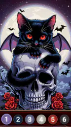 Dark Night Paint by Numbers 6