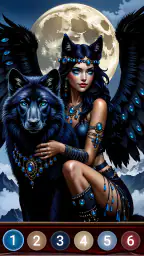 Dark Night Paint by Numbers 7