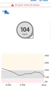 Dexcom G6 screenshot