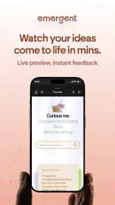 Emergent AI: Vibe Code Apps screenshot