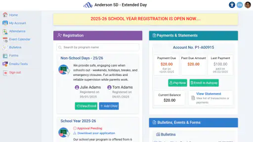 EZChildTrack Parent Portal 6