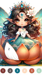 Fairytale Color by number game 3