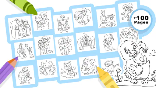Family Love Coloring Book 8