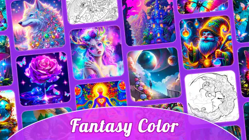 Fantasy Color-Paint By Number 5