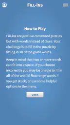 Fill-Ins · Word Fit Puzzles 5
