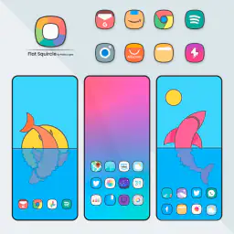 Flat Squircle - Icon Pack 1