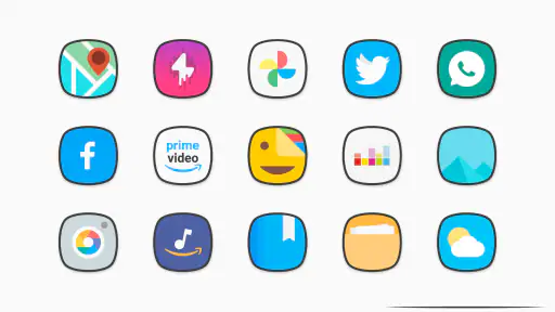 Flat Squircle - Icon Pack 3