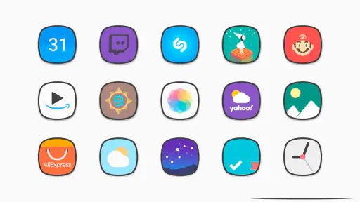 Flat Squircle - Icon Pack 4