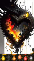 Fluid Art:Color By Number 5