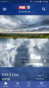 FOX 5 Storm Team Weather Radar screenshot
