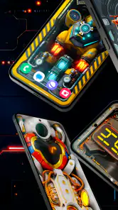 Futuristic 3D Tech Wallpaper screenshot